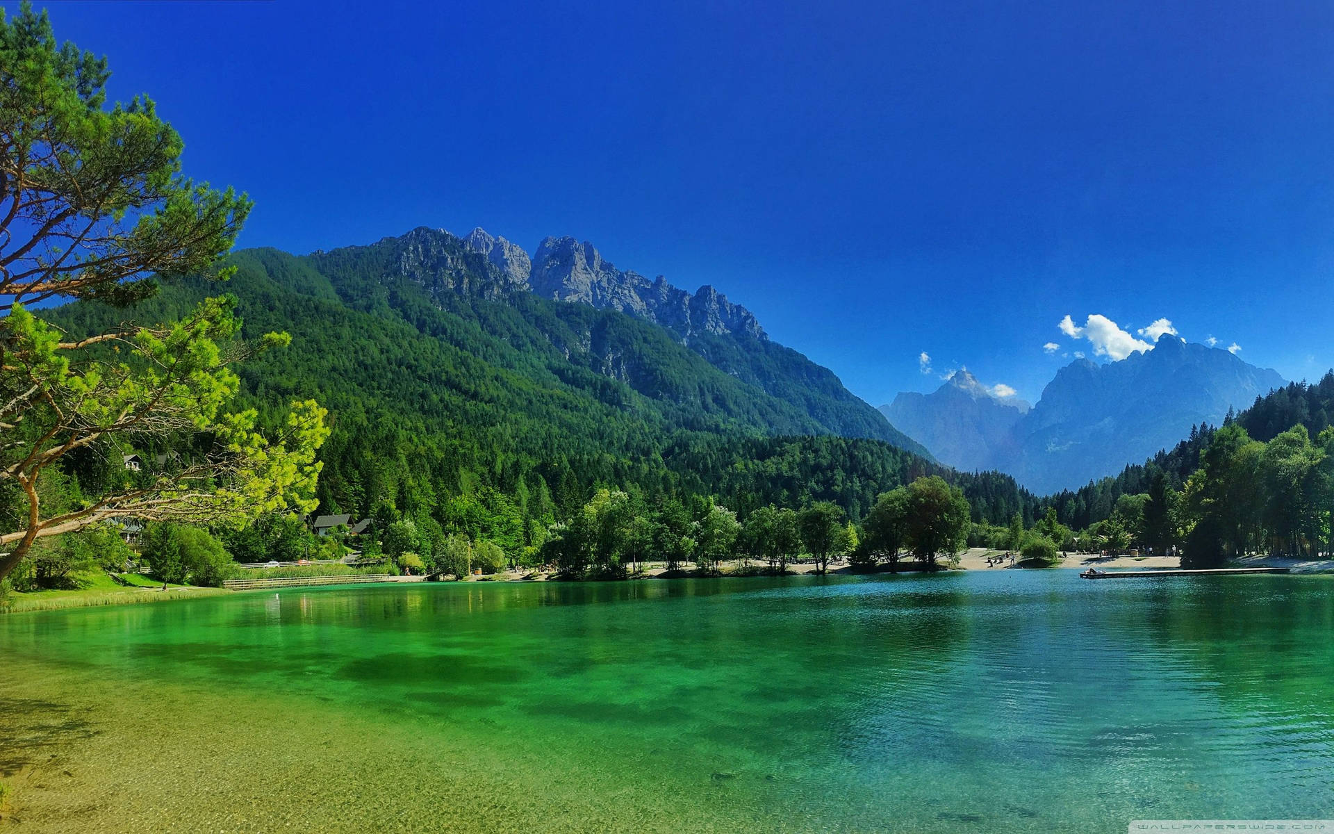 Idyllic Landscape Of Lake Bled, Slovenia Background