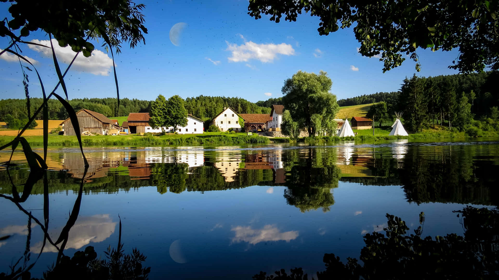 Idyllic Townhouses Background