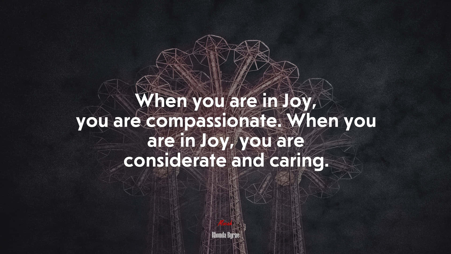 If You Are Considerate, You Are In Joy Background