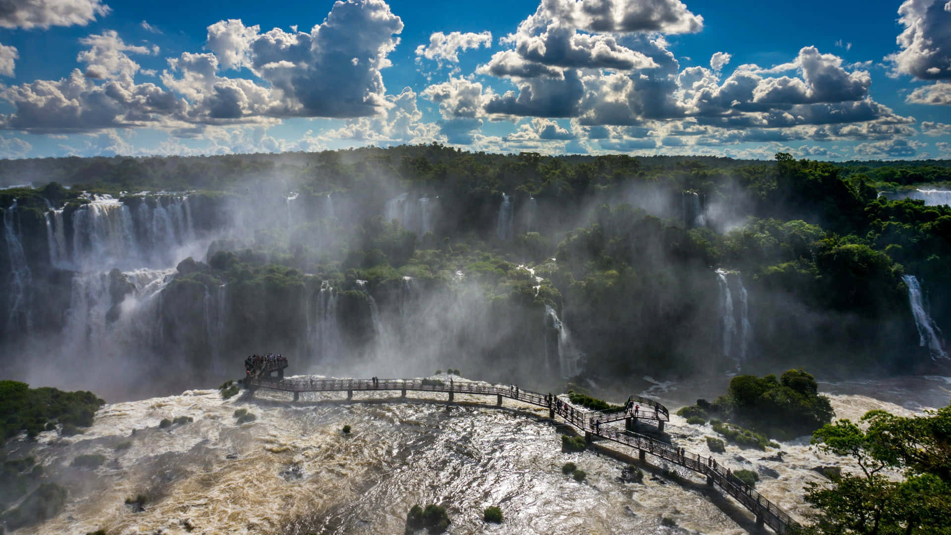 Iguazu Falls 7th Wonder Of The World Background