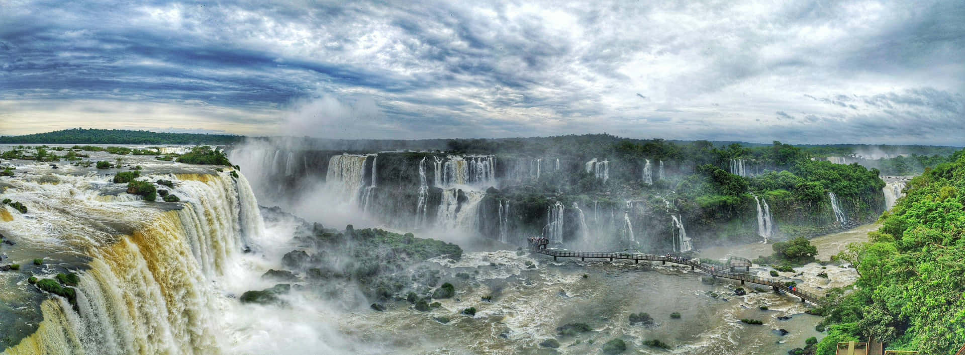 Iguazu Falls Majestic Blue Sky