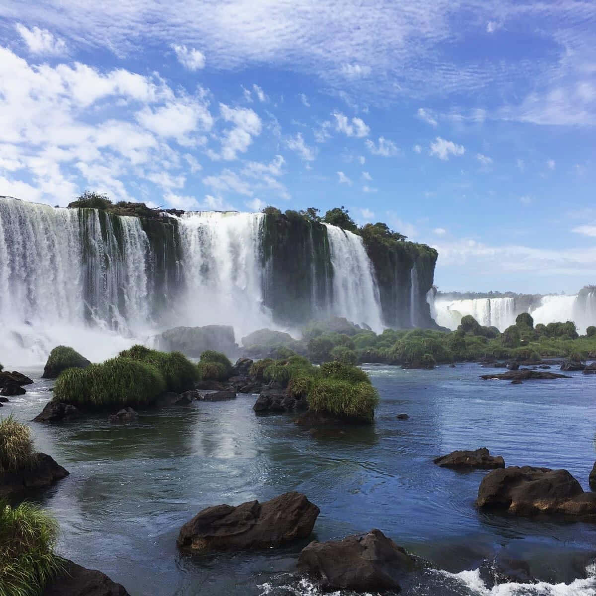 Iguazu Falls Natural Attraction Background