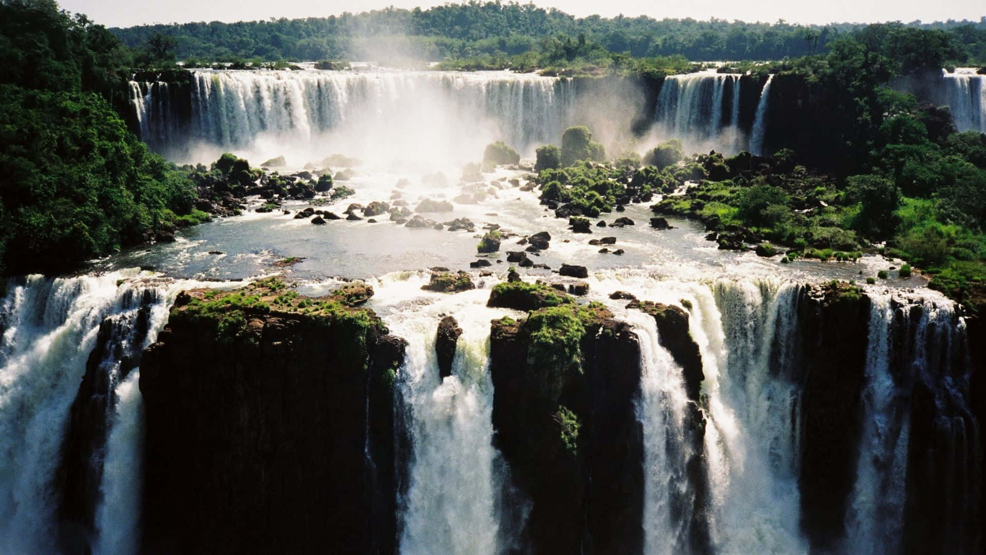 Iguazu Falls Top Tourist Spot Background