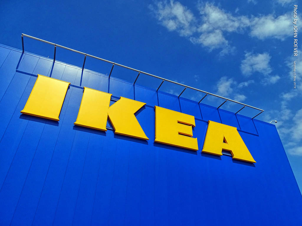 Ikea Signage Over Sky Background