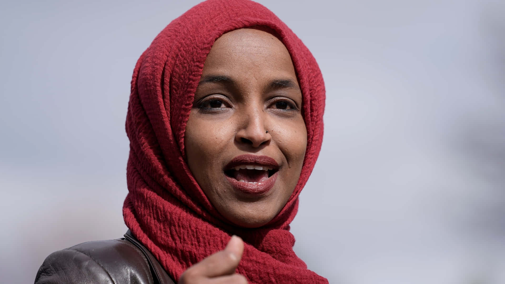 Ilhan Omar Mid-speech Background