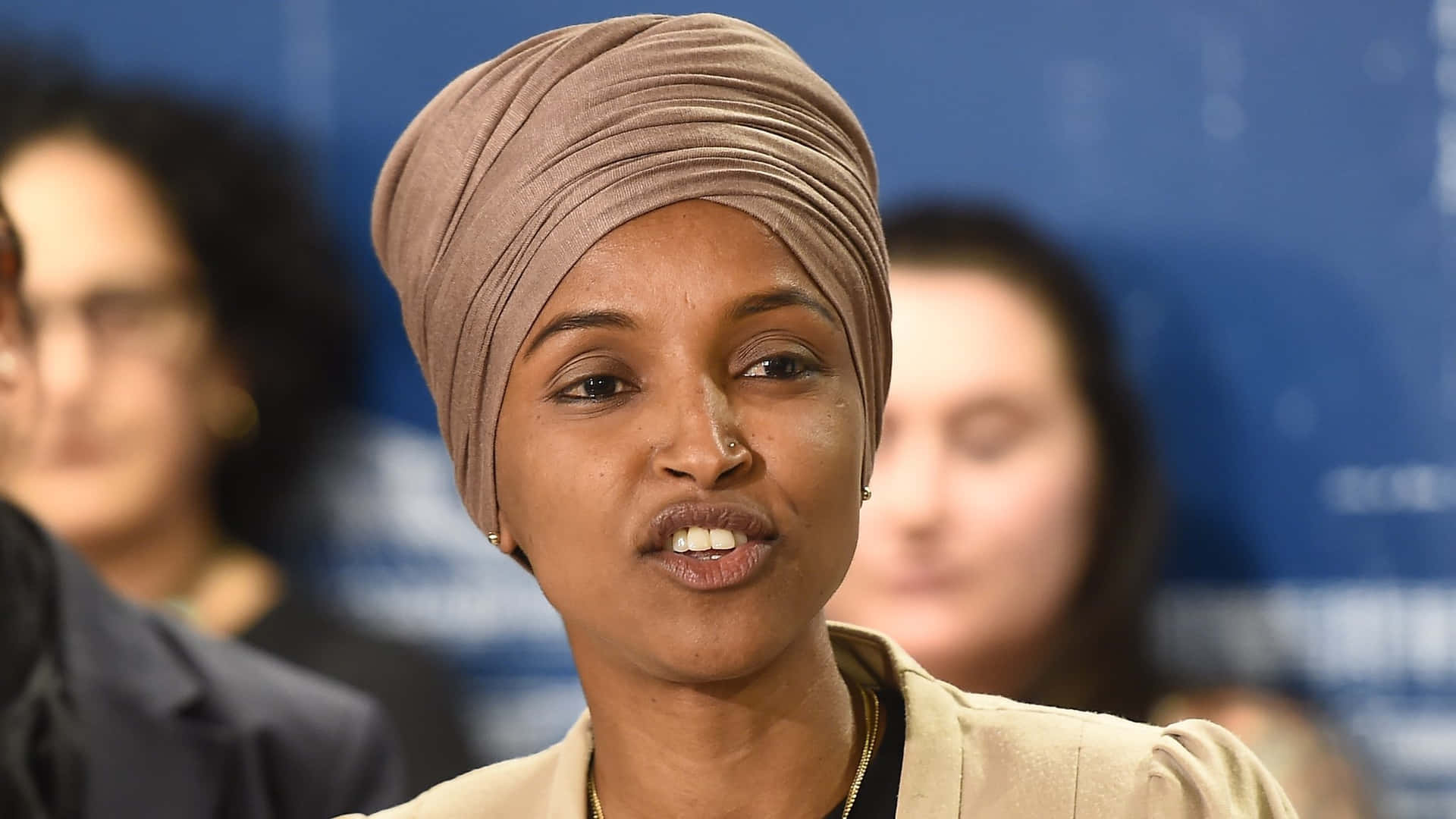 Ilhan Omar Mid-talk Background