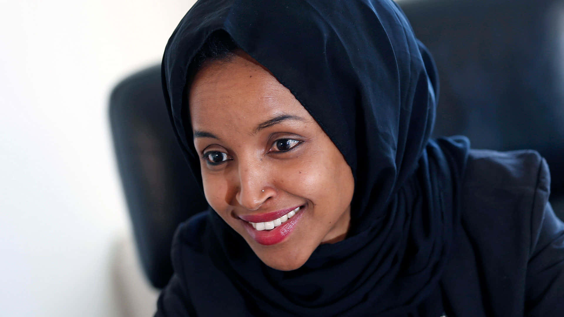 Ilhan Omar Wearing An All-black Outfit