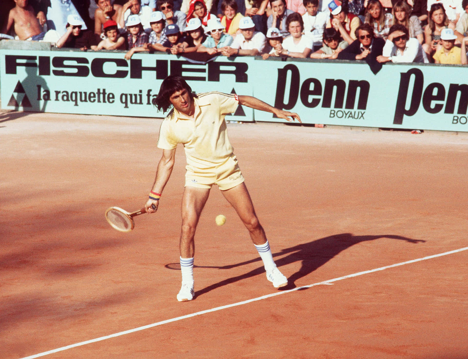 Ilie Năstase Playing Lawn Tennis
