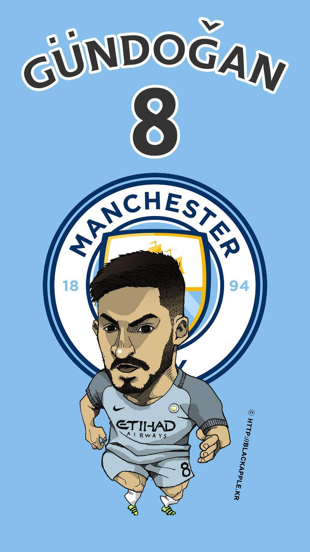 Ilkay Gundogan 2d Bobblehead Drawing Background