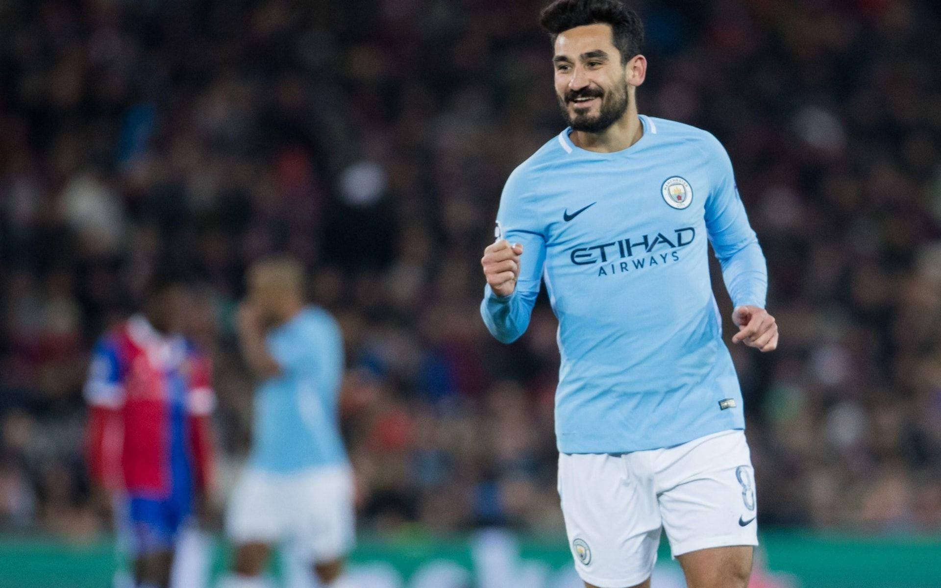 Ilkay Gundogan Blue And White Jersey