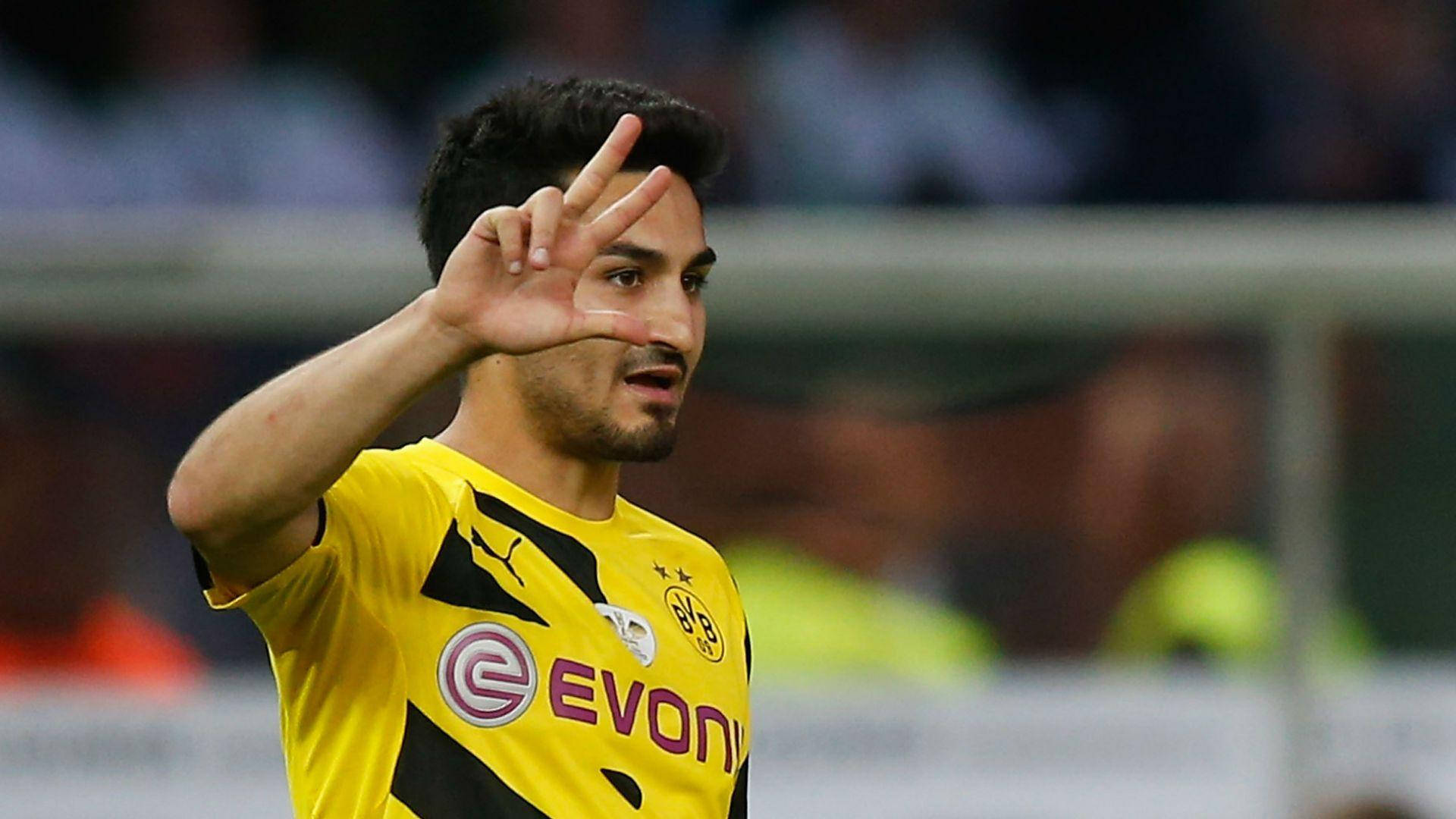 Ilkay Gundogan Signaling With Hands Background