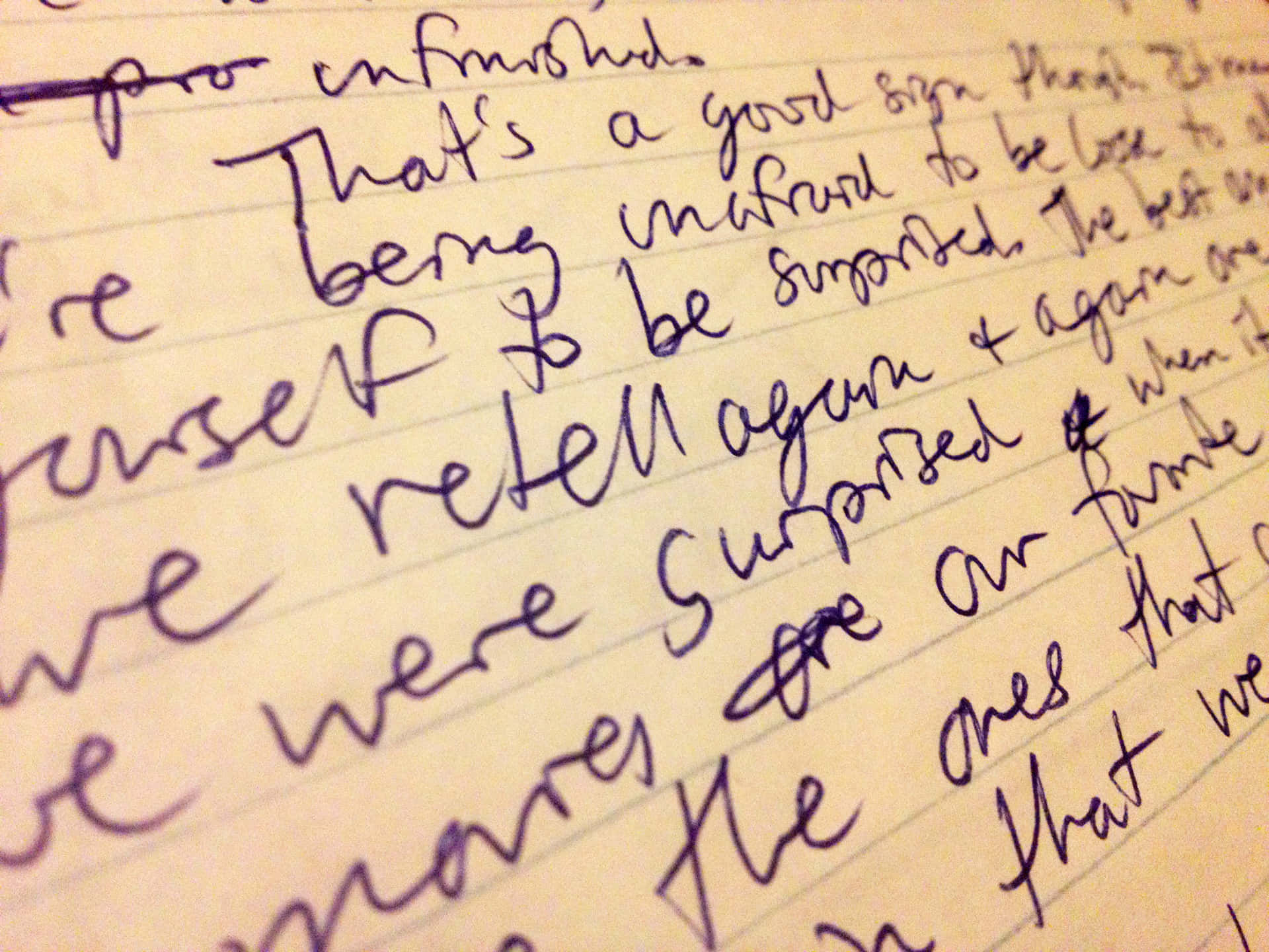 Illegible Cursive Handwriting Background