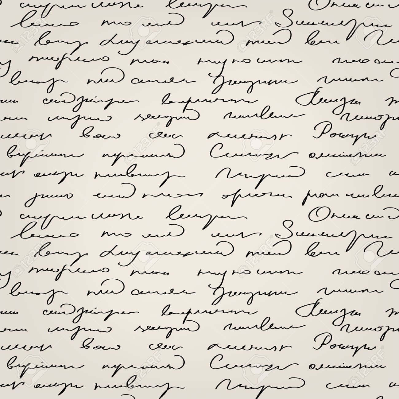 Illegible Cursive Penmanship Background