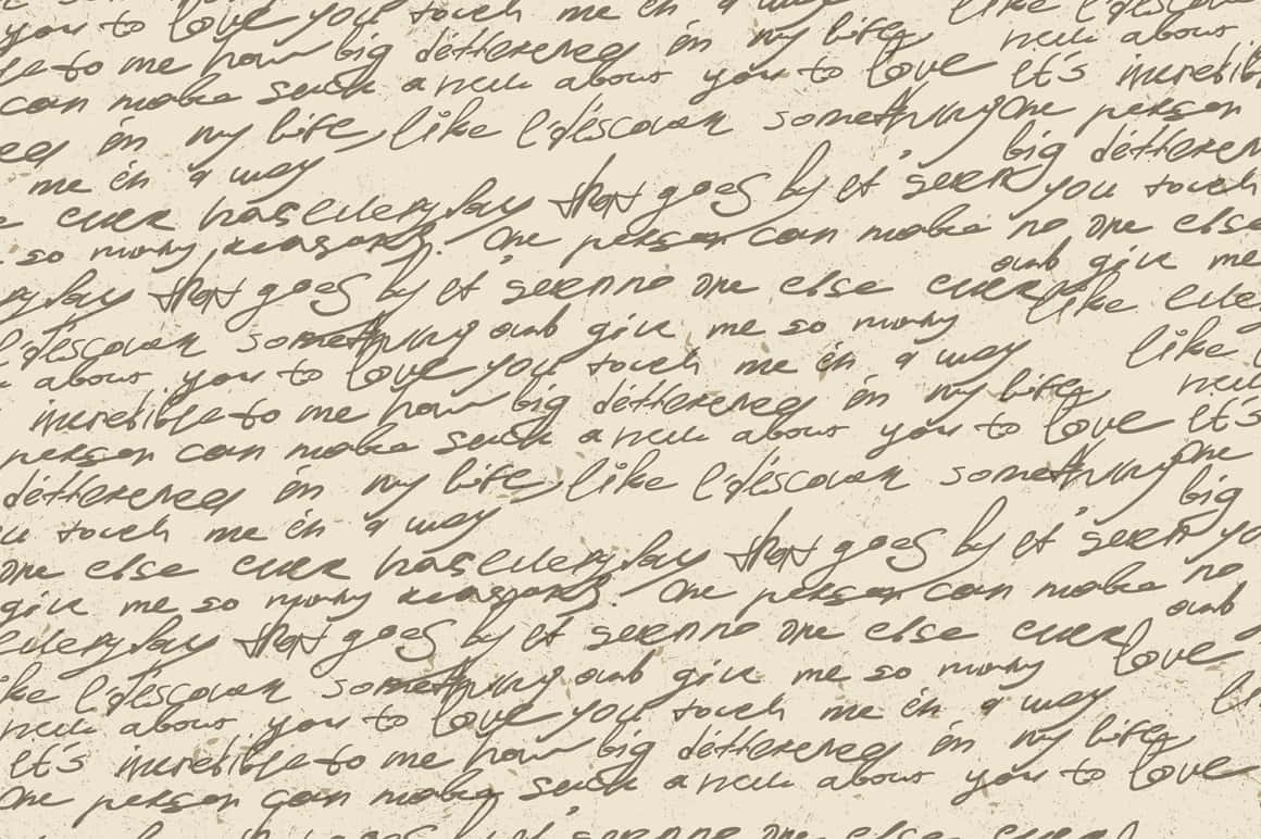Illegible Love Letter Background