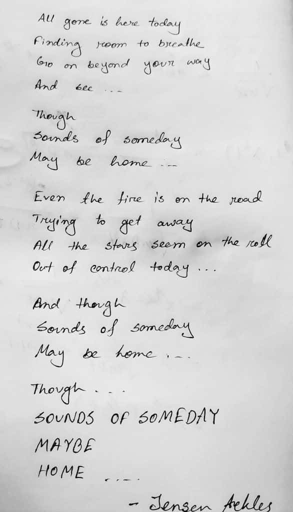 Illegible Poem Background