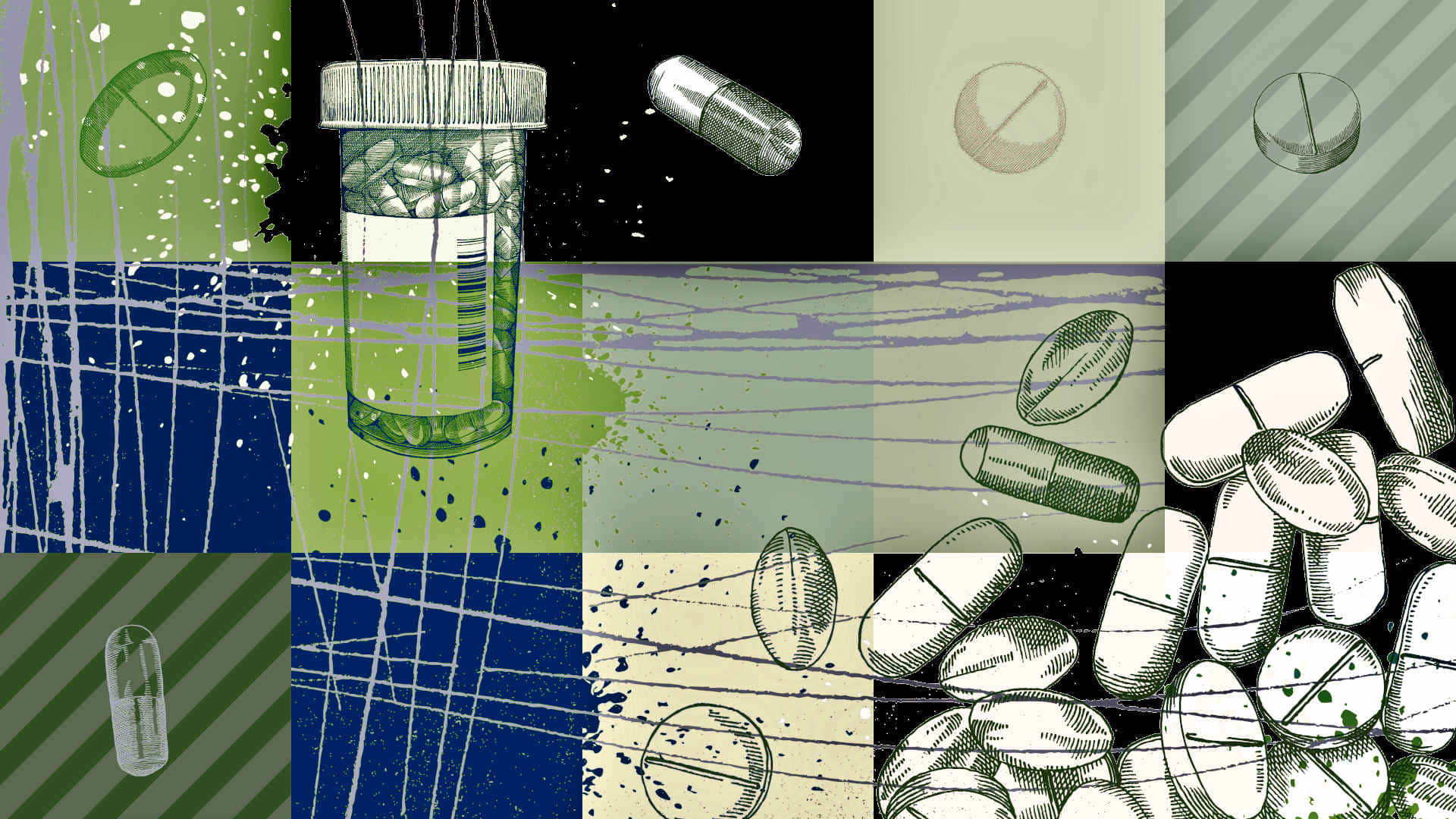 Illicit Collage Background