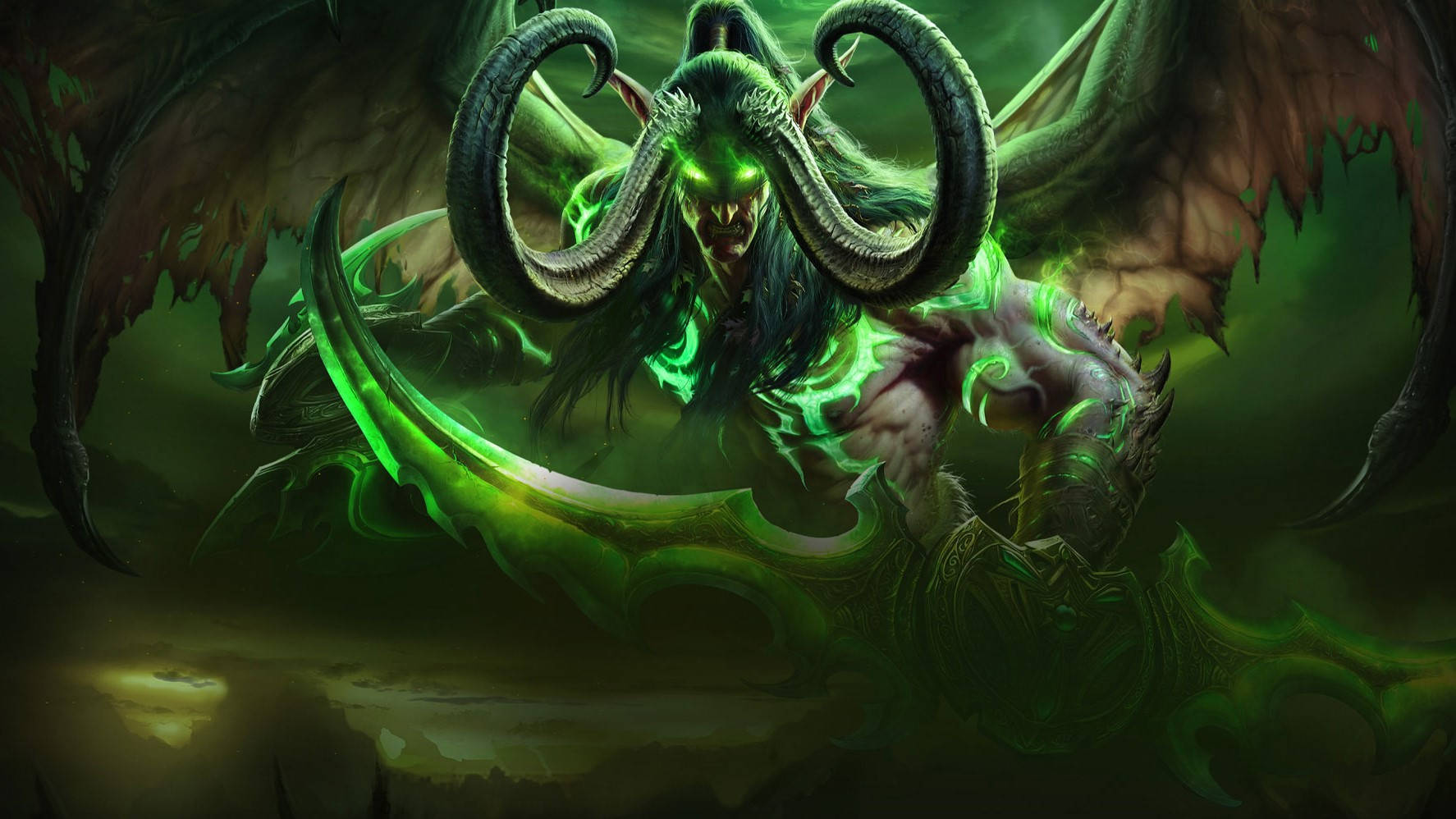 Illidan Stormrage Of Warcraft Video Game Background