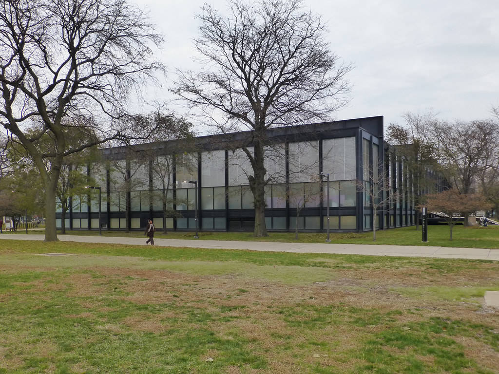 Illinois Institute Of Technology Student Hall And Trees Background