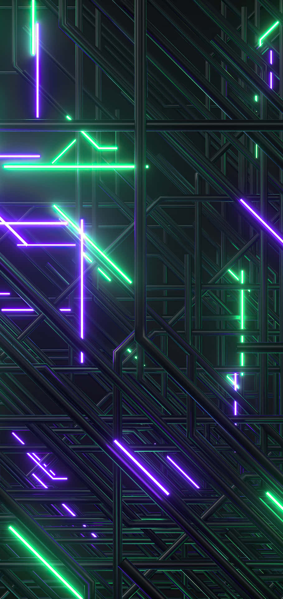 Illuminate Your Space With Abstract Neon Shapes Background
