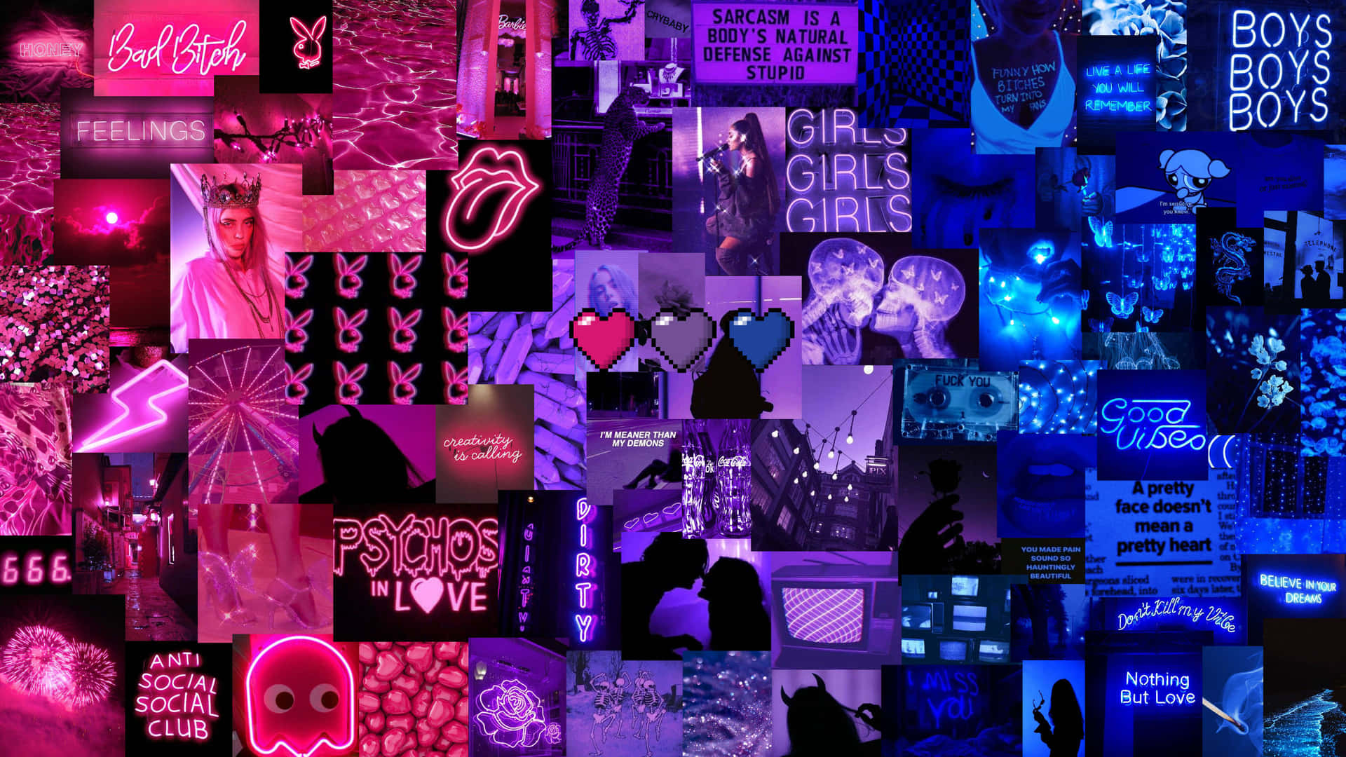 Illuminate Your Space With This Neon Purple Aesthetic Computer Background