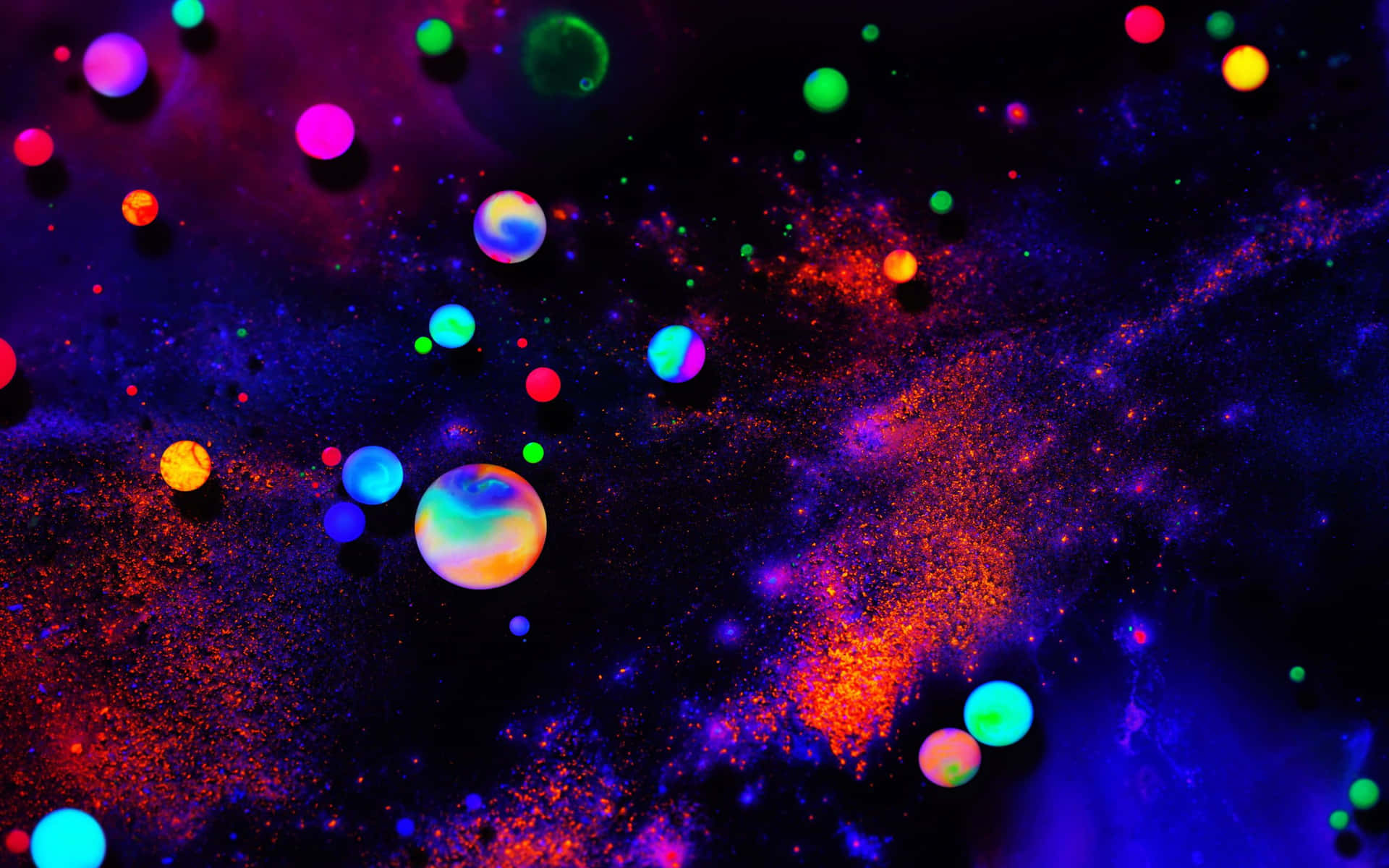 Illuminate Your World With Neon Galaxy Background