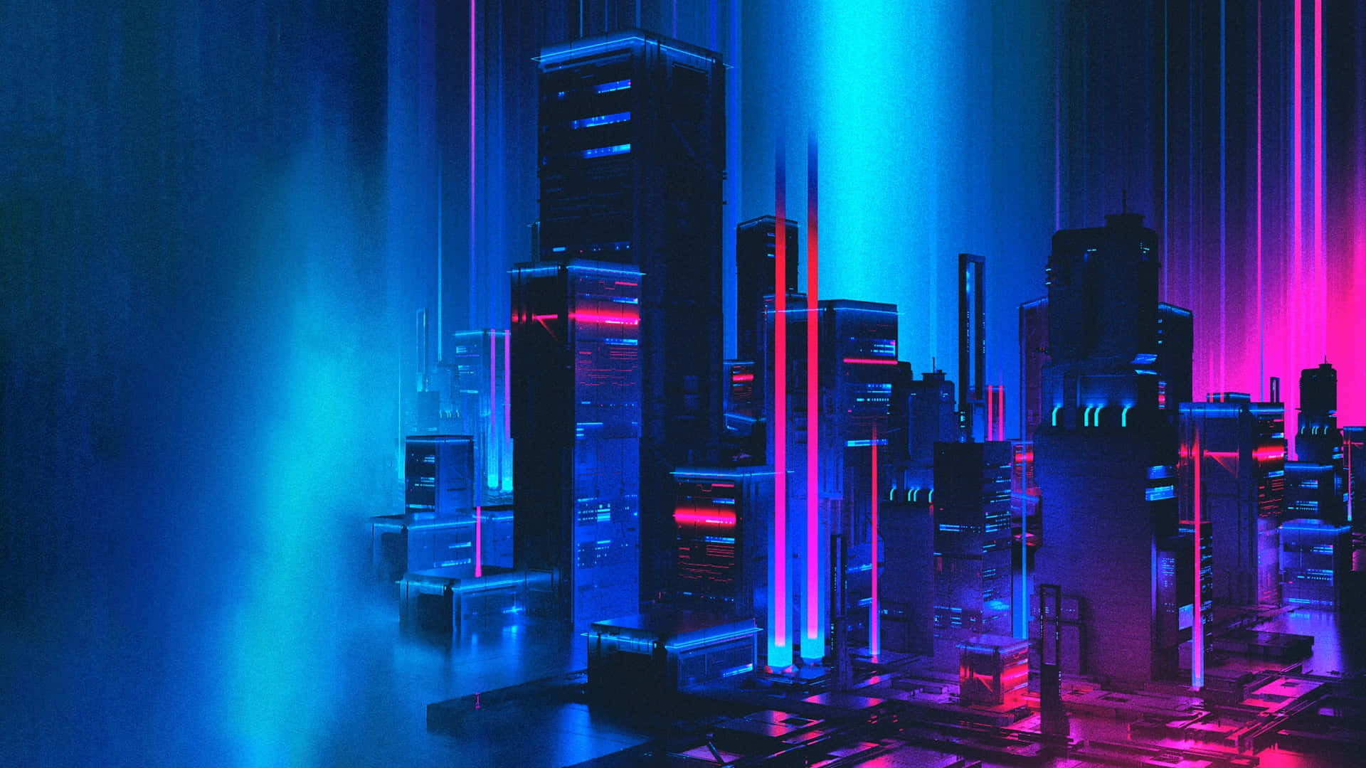 Illuminated Abstract Neon Art Background