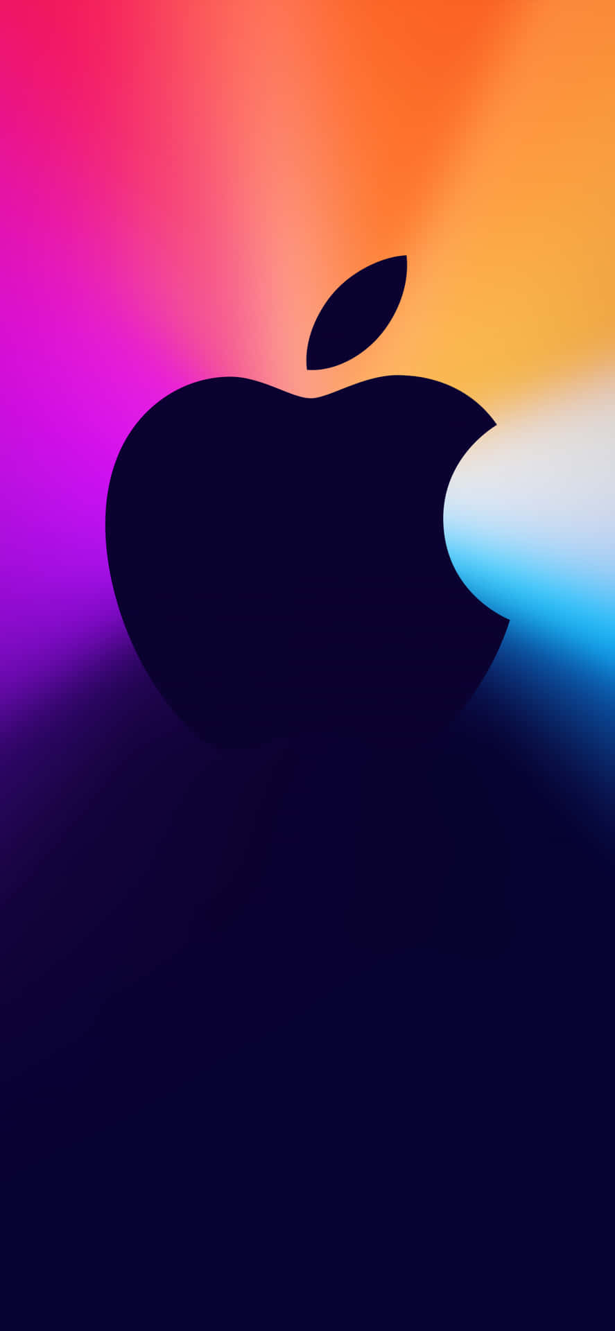 Illuminated Apple Logo On Iphone X Background