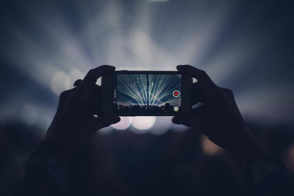 Illuminated Background Photography Via Iphone Background