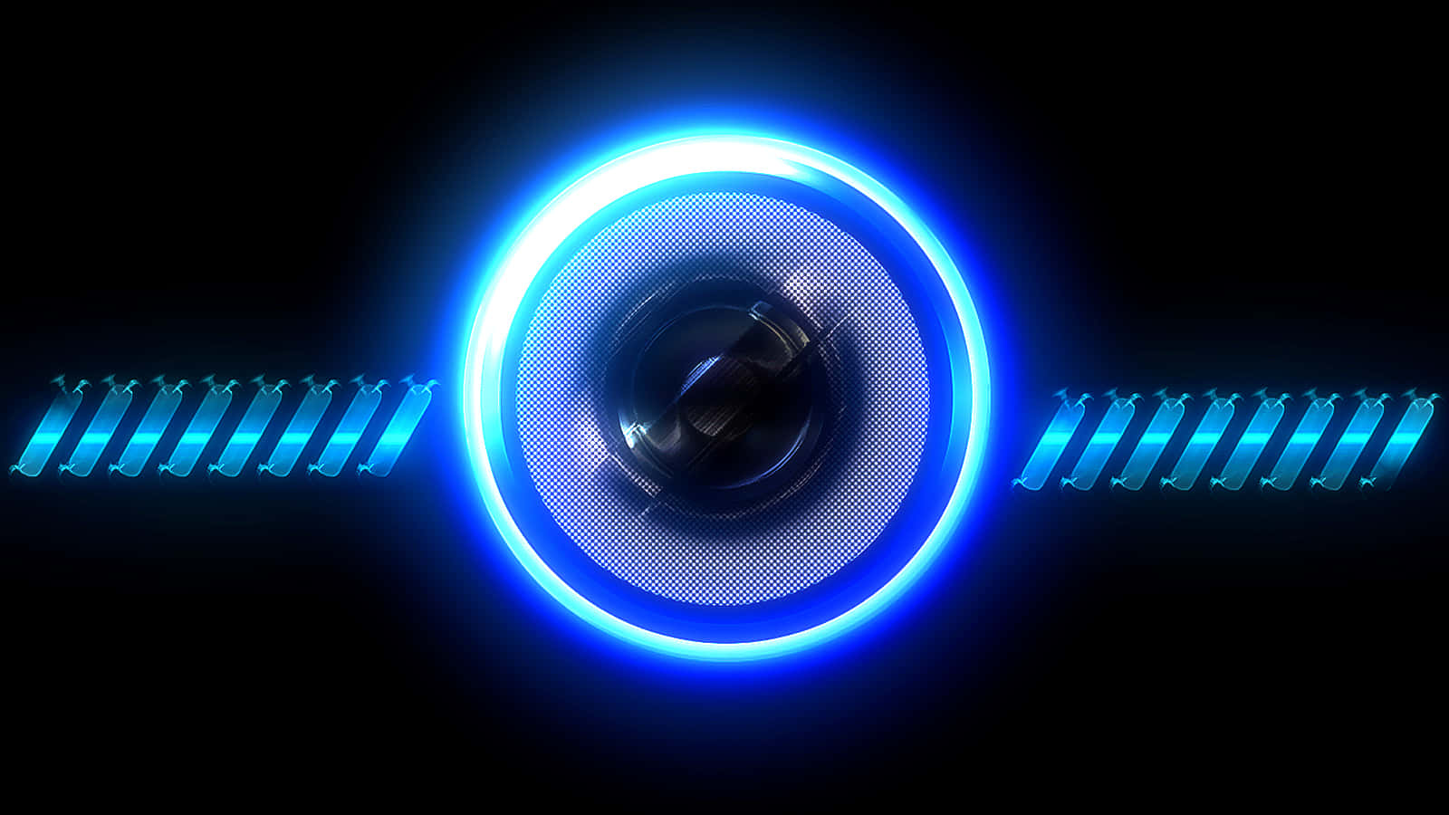 Illuminated Black Electric Speaker Background