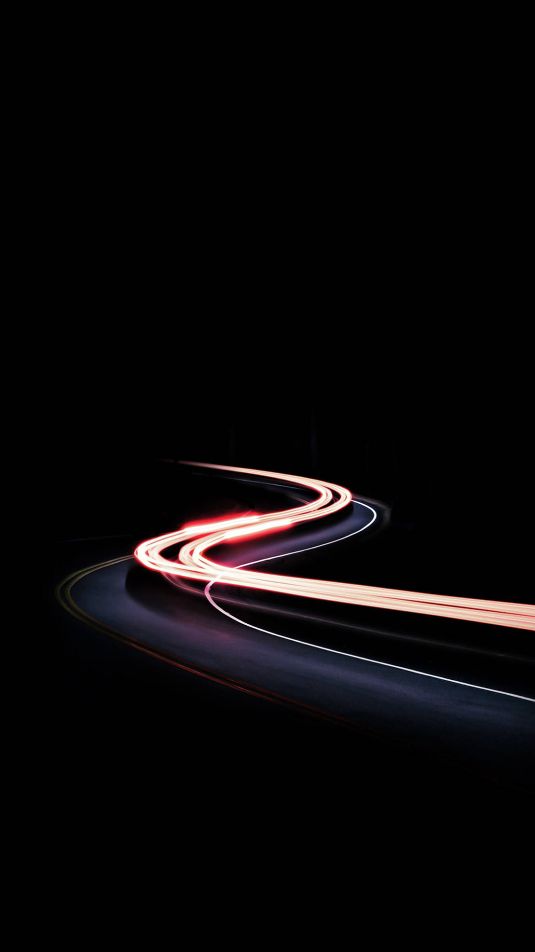 Illuminated Black Iphone Displaying Time-lapse Of Moving Car Background