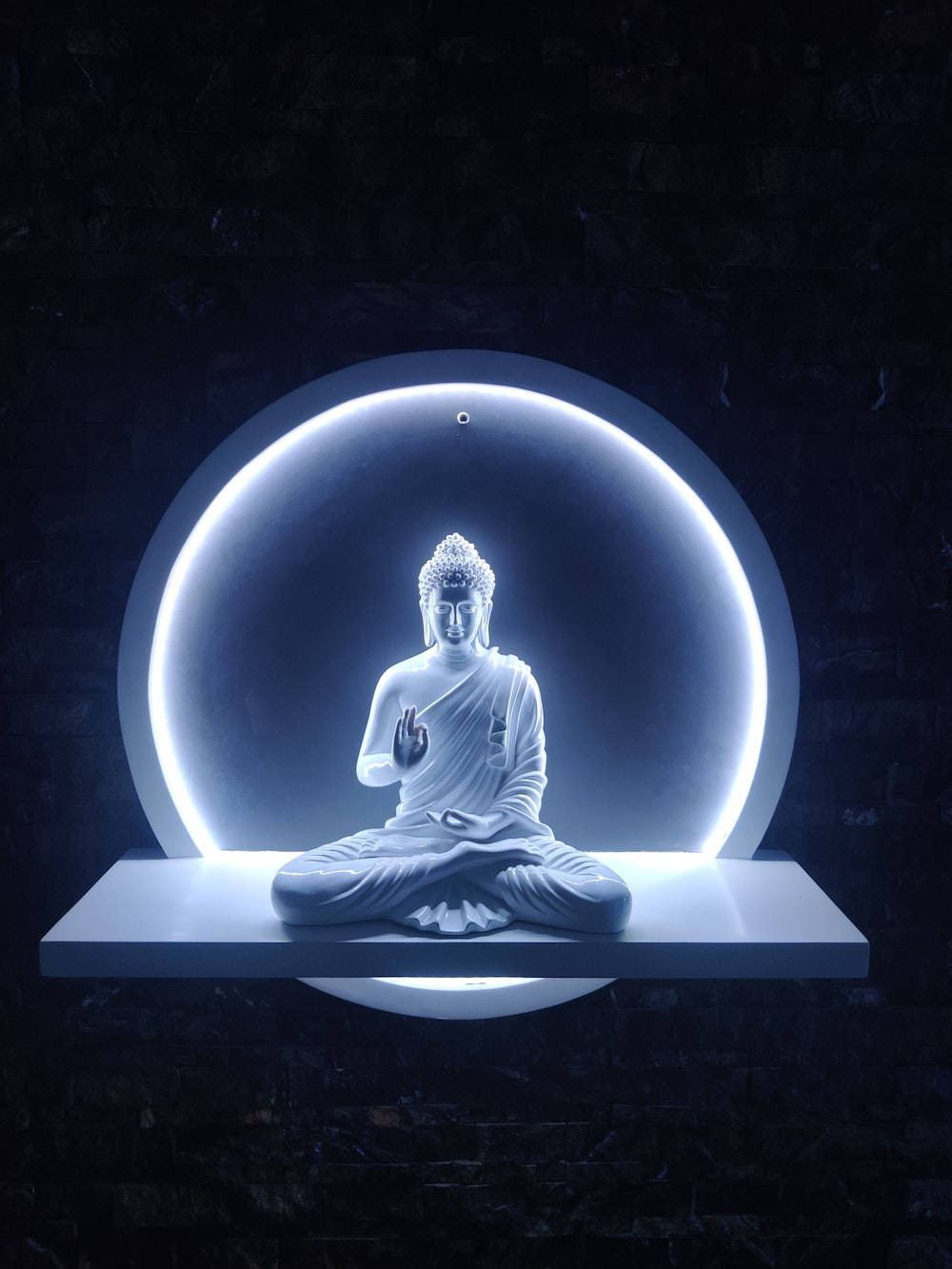 Illuminated Buddha God Laptop Background