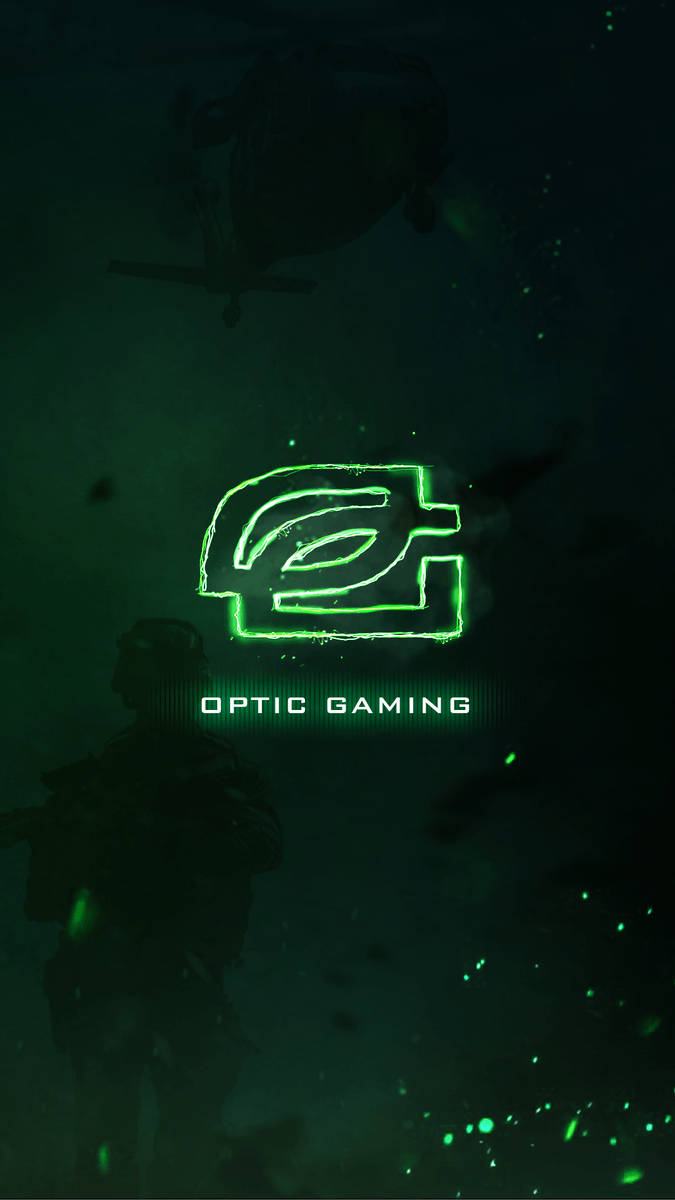 Illuminated Green Optic Gamer Phone Background