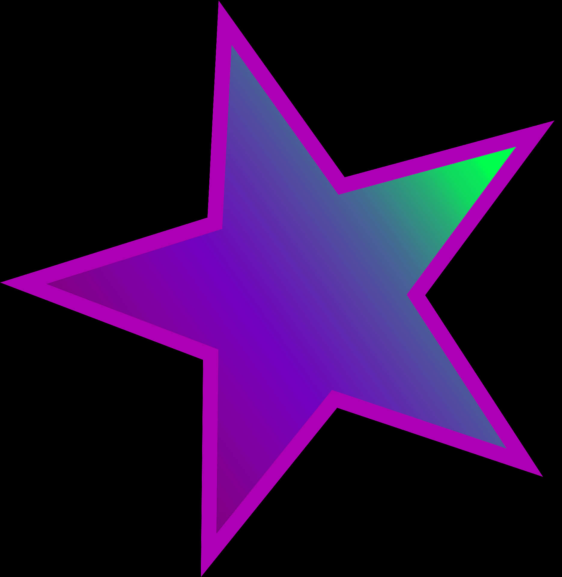 Illuminated Purple Star Twinkles In The Night Sky Background