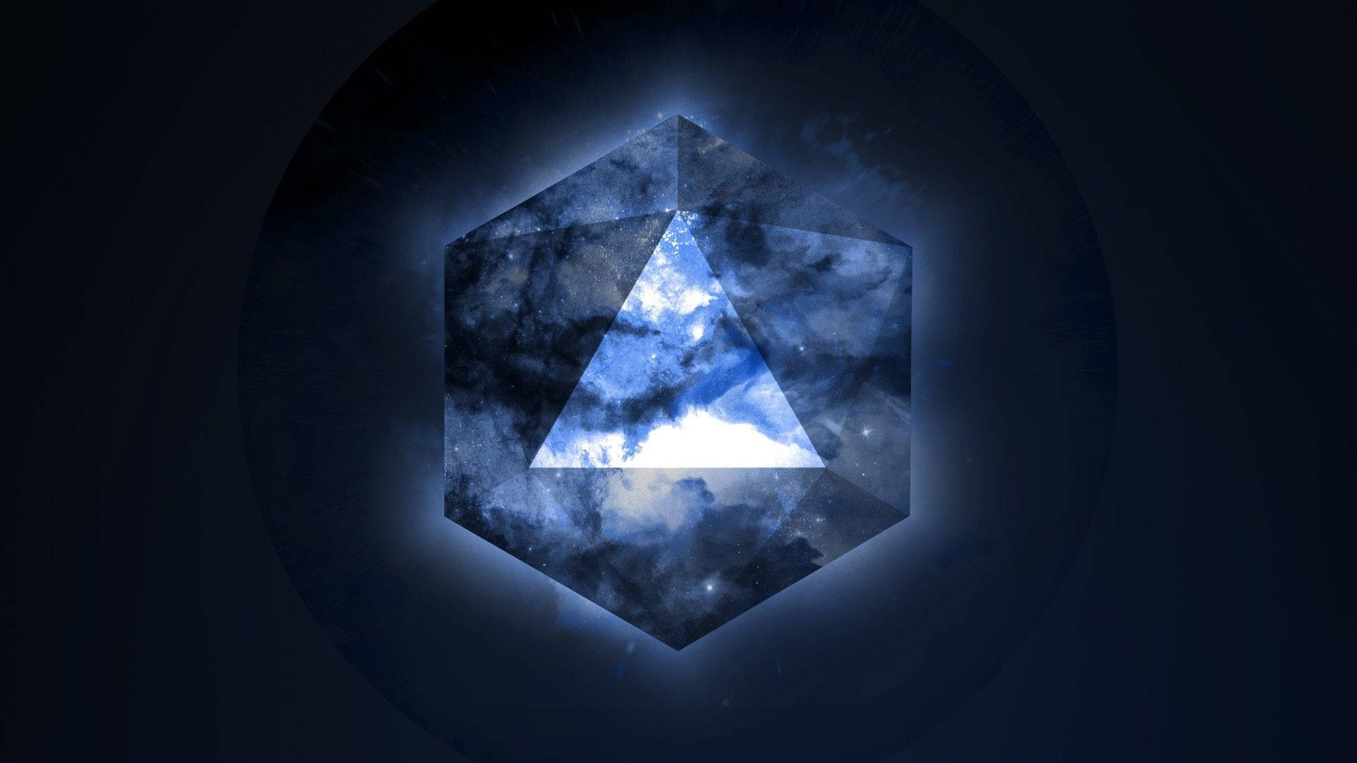 Illuminati Blue Triangle Background