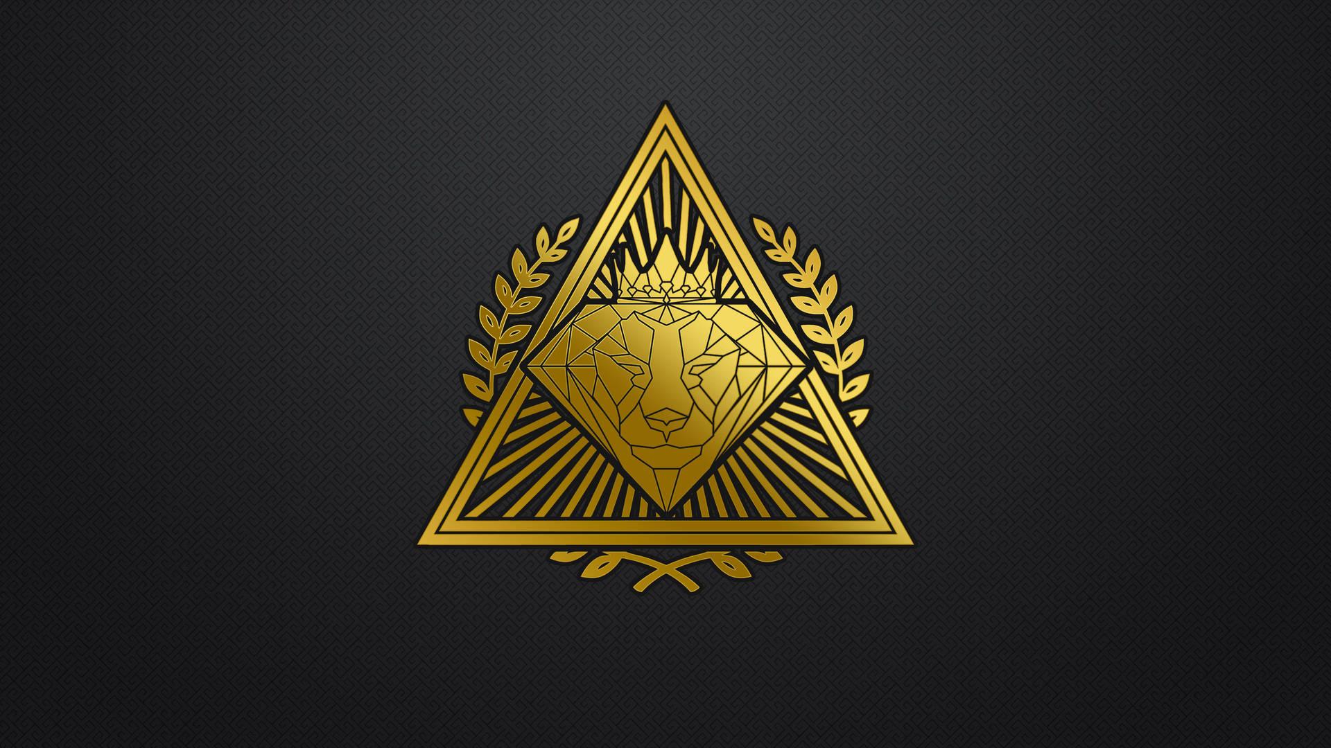 Illuminati Gold On Black Background Background