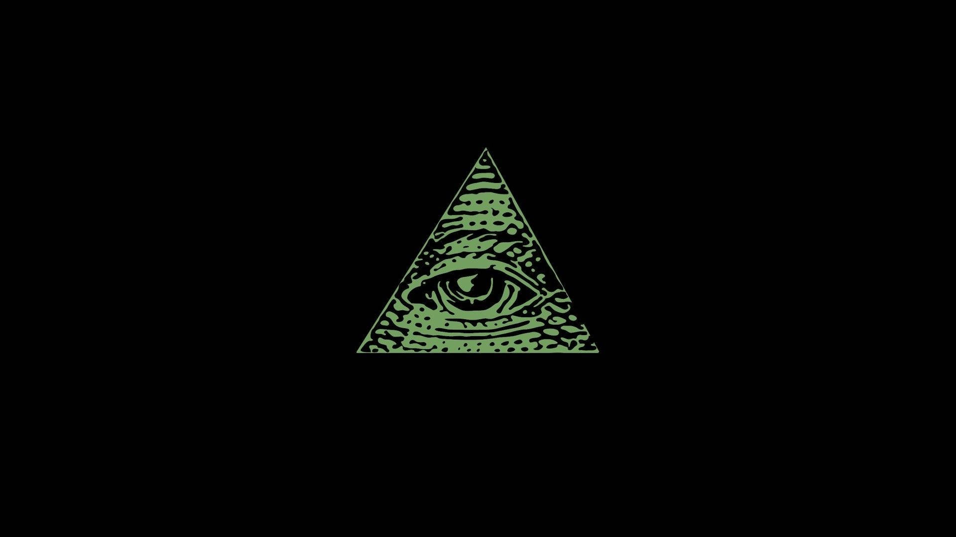 Illuminati Green Triangle Background