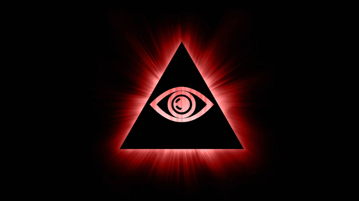 Illuminati Red Triangle Eye Background