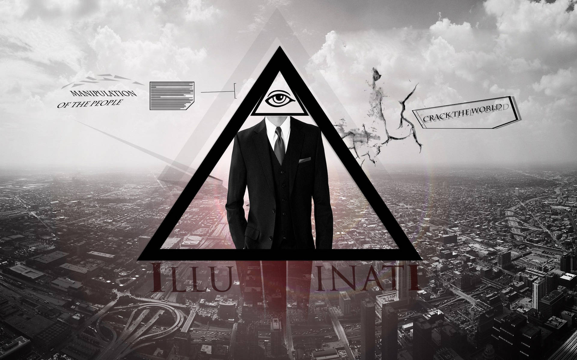 Illuminati Triangle Man Background