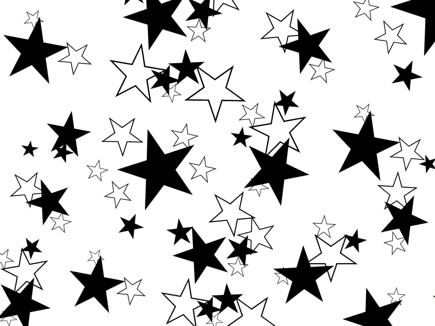 Illuminating Black And White Star Background
