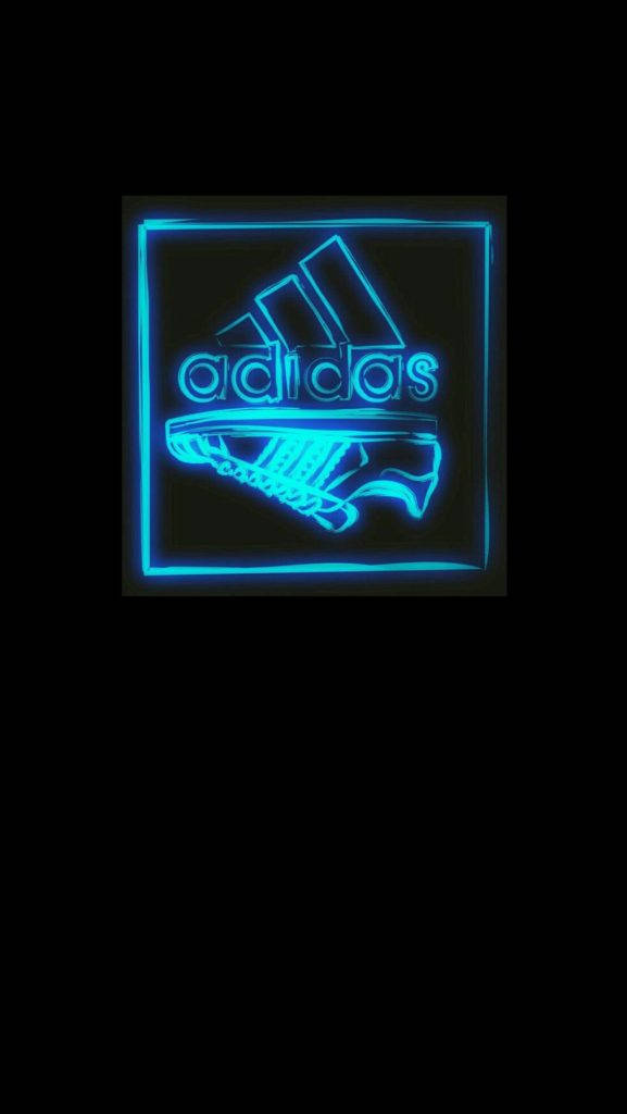 Illuminating Logo Of Adidas Iphone Background