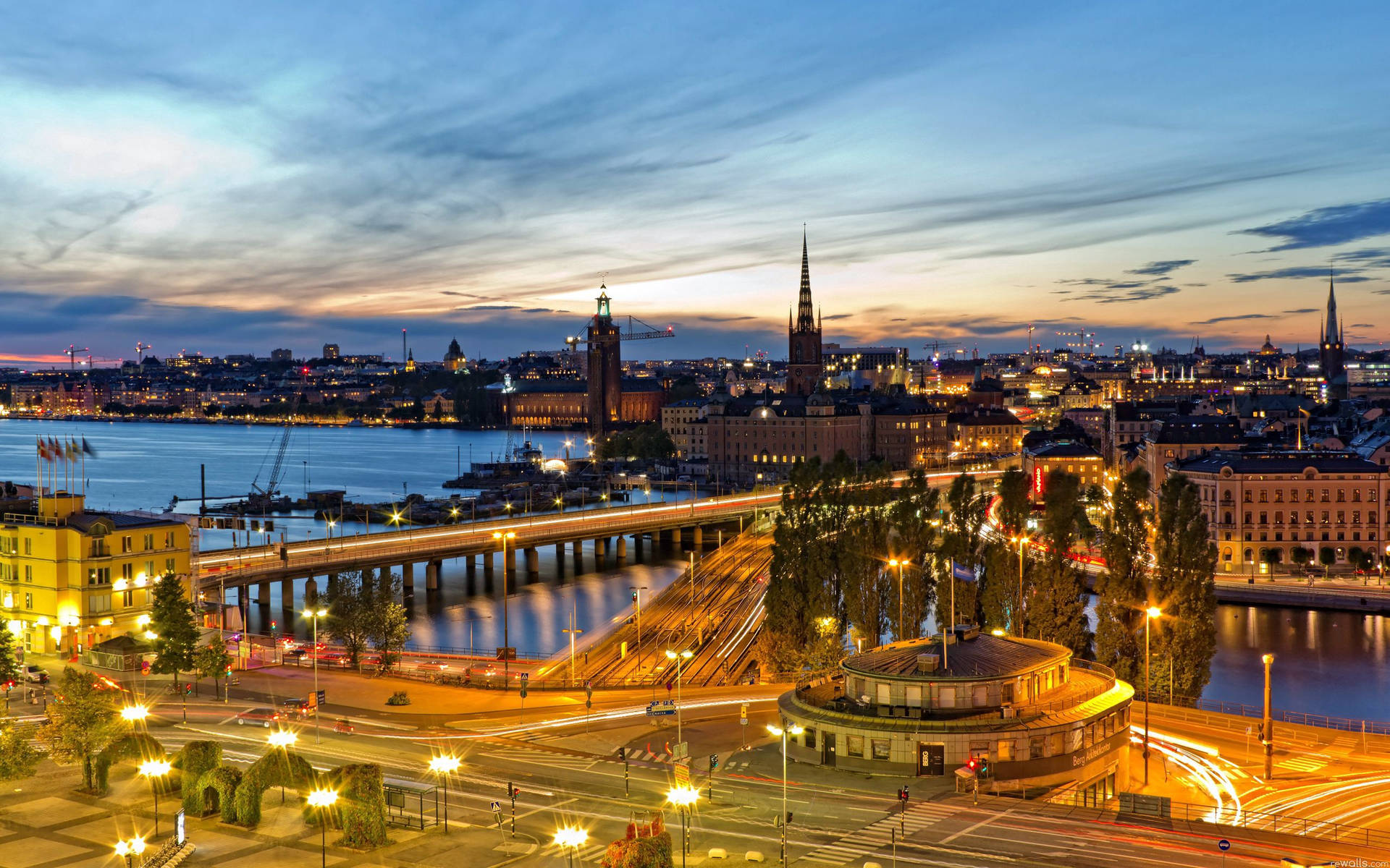 Illuminating Sweden Landscape Background