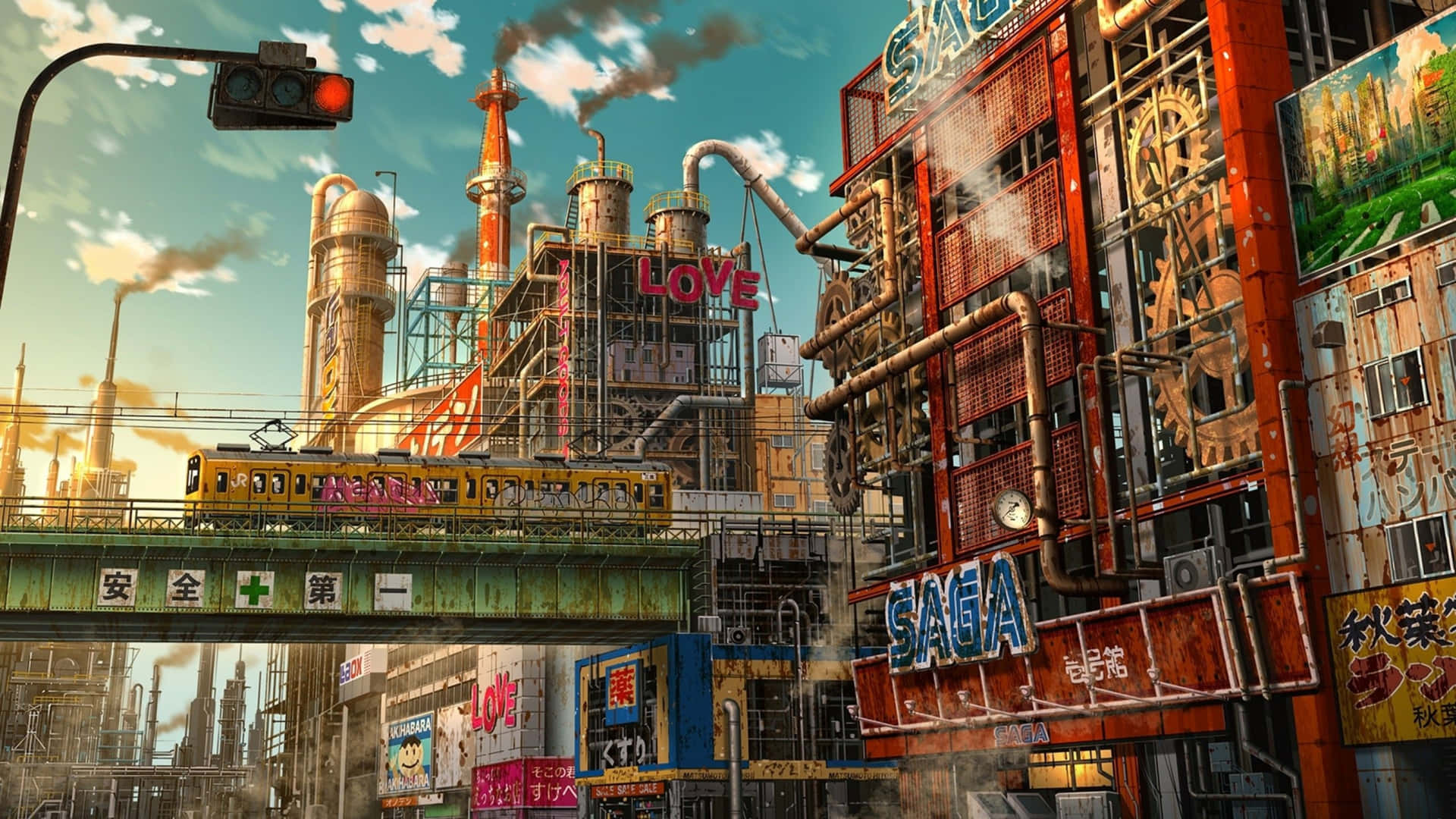 Illuminating The City Of Tokyo With 4k Anime Art Background