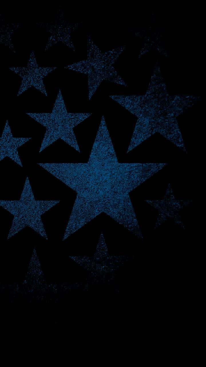 Illuminating The Dark Night Sky, The Beautiful And Mysterious Dark Blue Star.