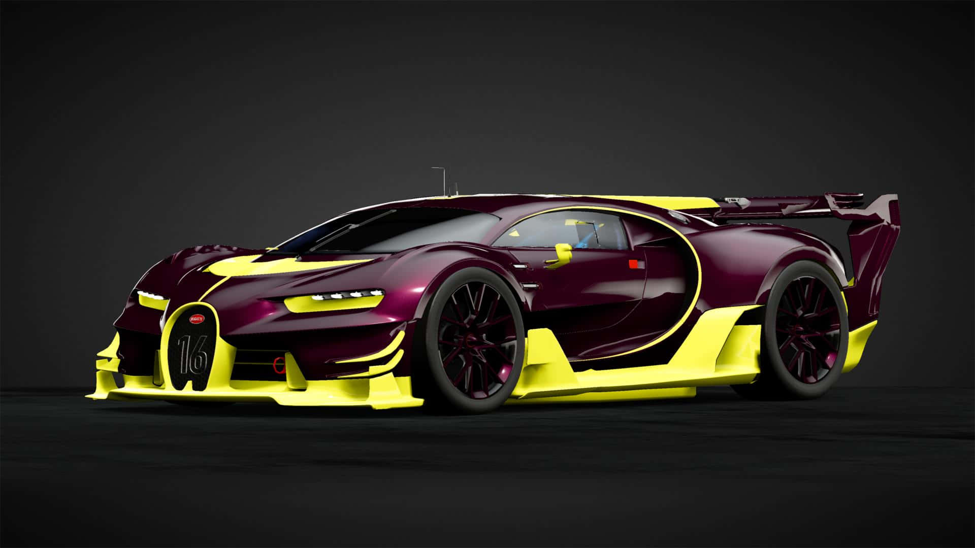 Illuminating The Night In Style - The Neon Bugatti Background