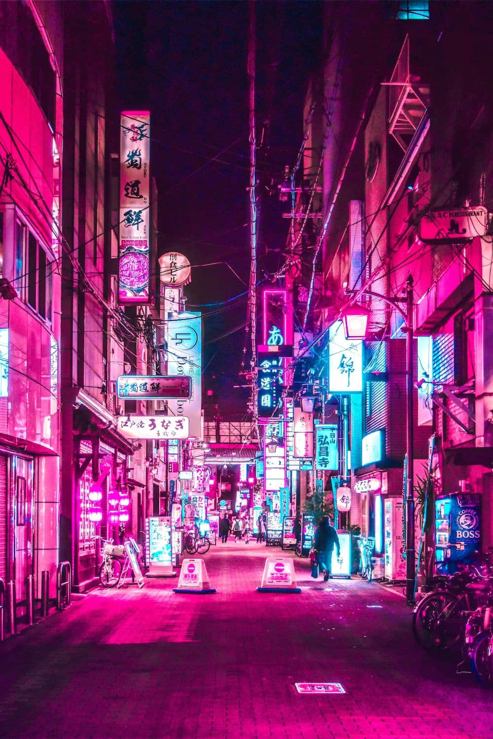 Illuminating The Night Sky With Epic Neon Lights Background