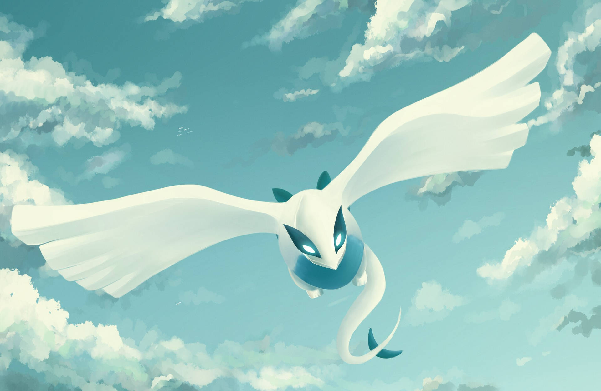 Illuminating The Skies With A Glowing Eye – Lugia Background