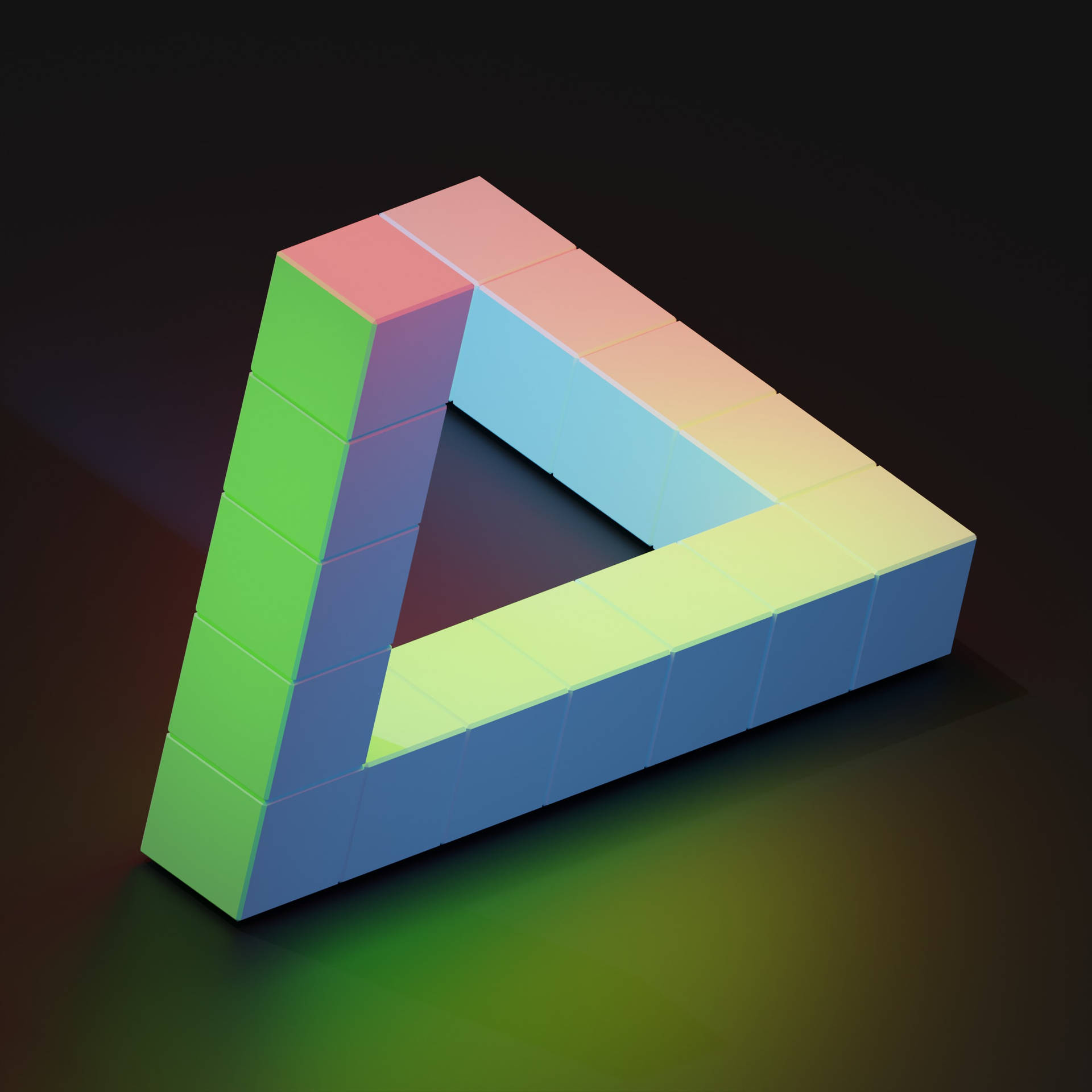 Illusion Colorful Triangle Background