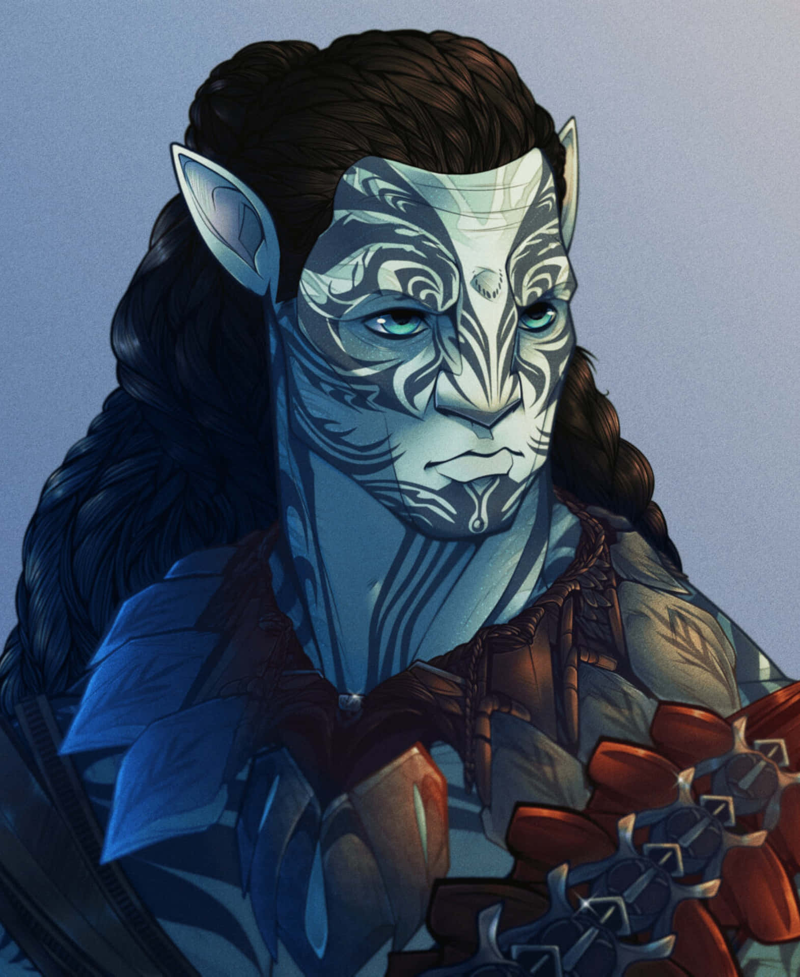 Illustrated Na'vi Portrait Avatar Background