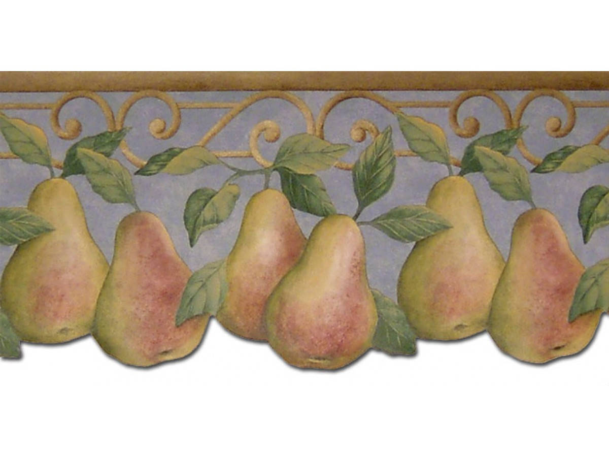 Illustrated Pear Fruits Design Background