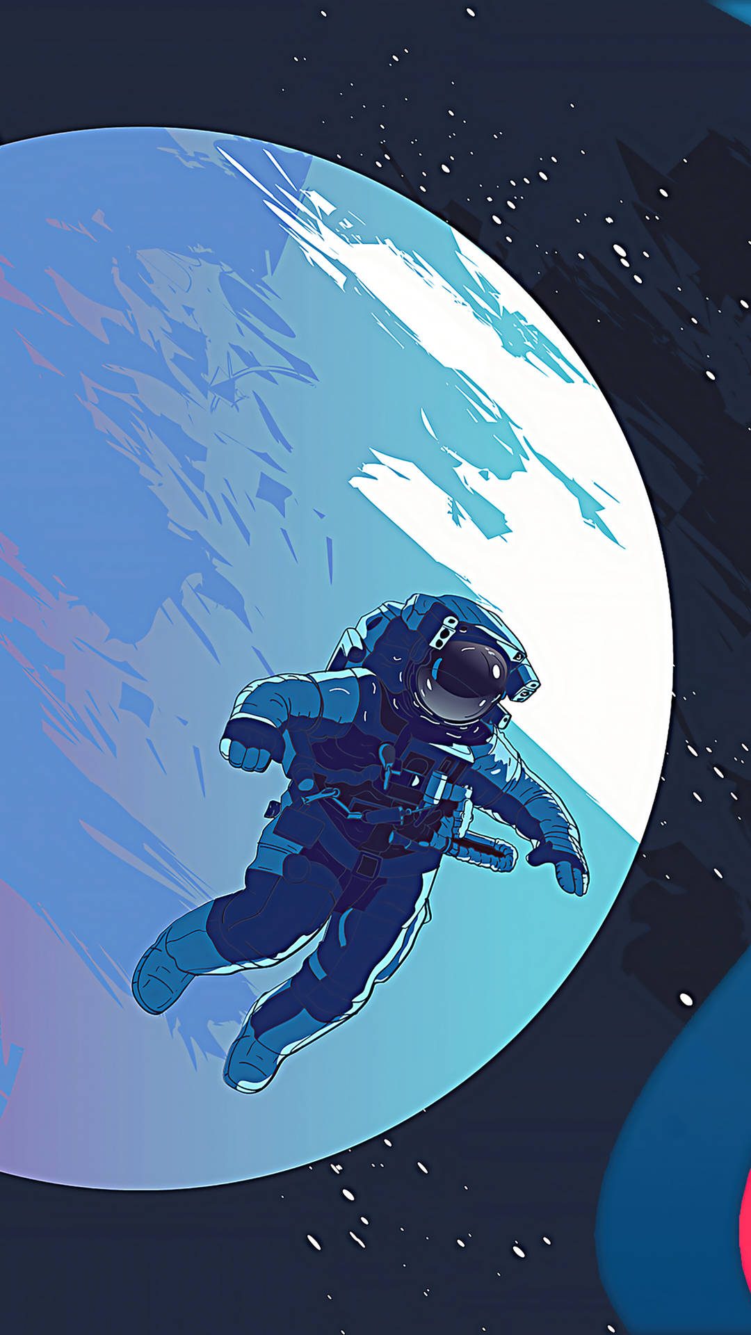 Illustration In Space 4k Phone Background